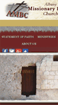 Mobile Screenshot of albanymissionarybaptist.org